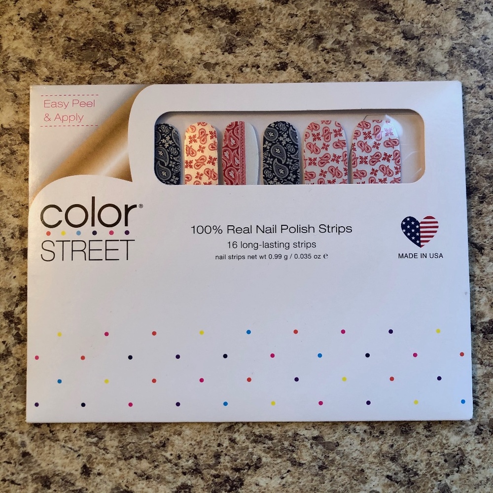 Color Street Going Bandanas Nail Polish Strips Red
